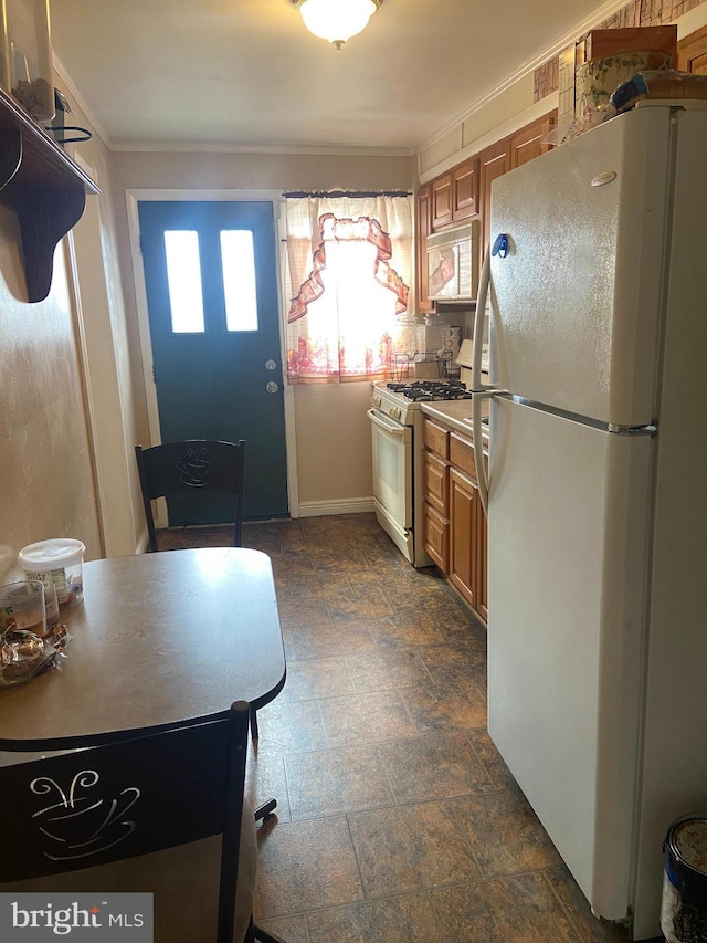 kitchen with white appliances