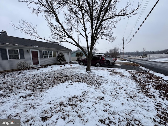 view of snowy yard