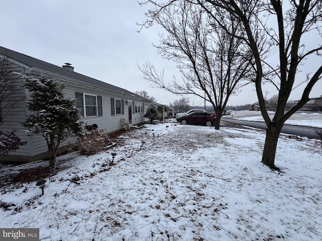 view of snowy yard