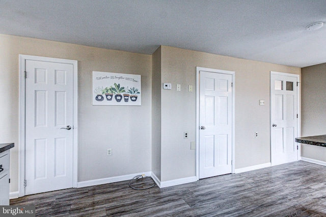 interior space featuring dark wood-type flooring