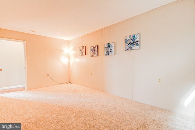 view of carpeted spare room