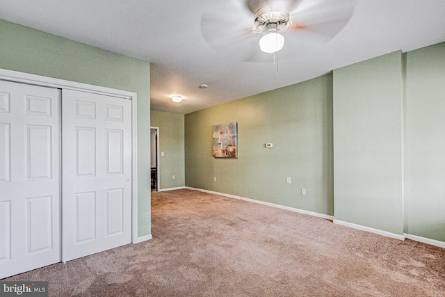 interior space featuring ceiling fan