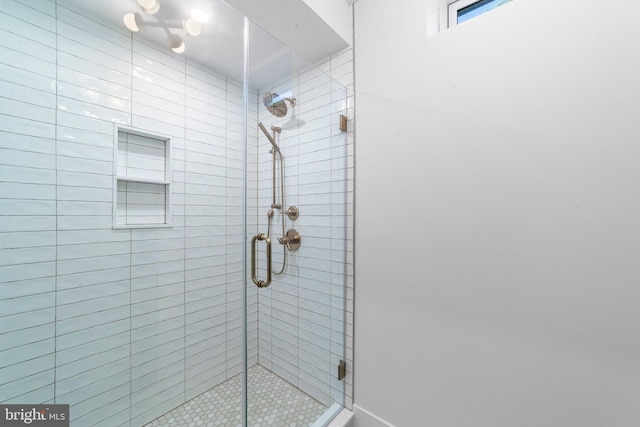 bathroom with walk in shower