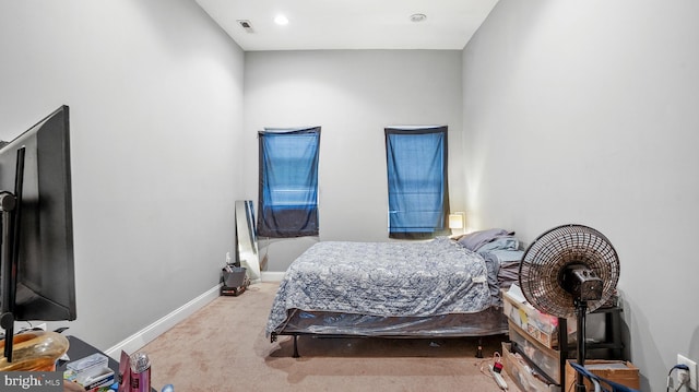 view of carpeted bedroom