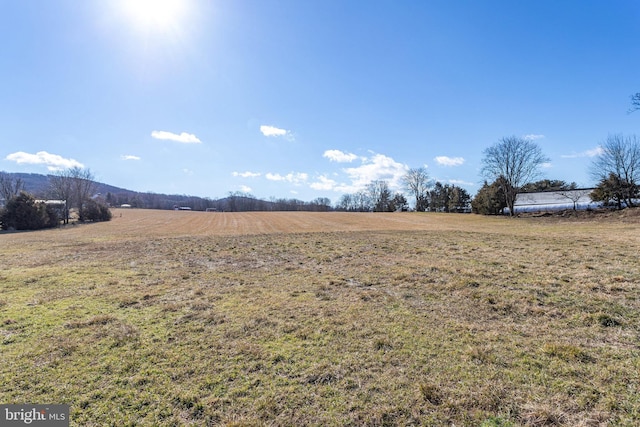 view of yard featuring a rural view