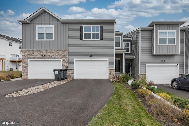 view of property with a garage