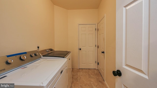 laundry area featuring washer and dryer