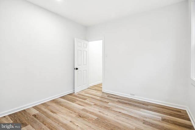 empty room featuring light hardwood / wood-style floors