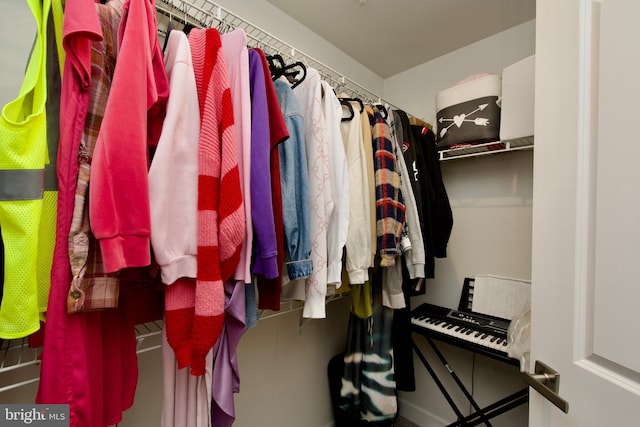 view of walk in closet