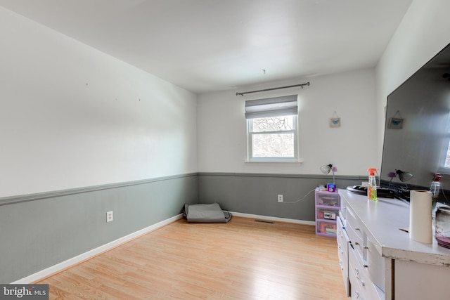 interior space featuring light wood-type flooring