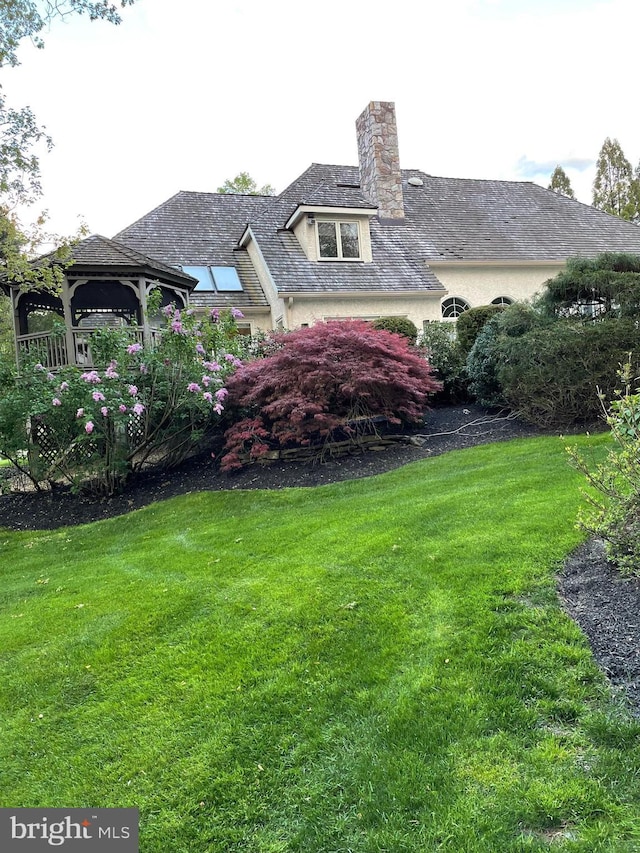 exterior space with a gazebo