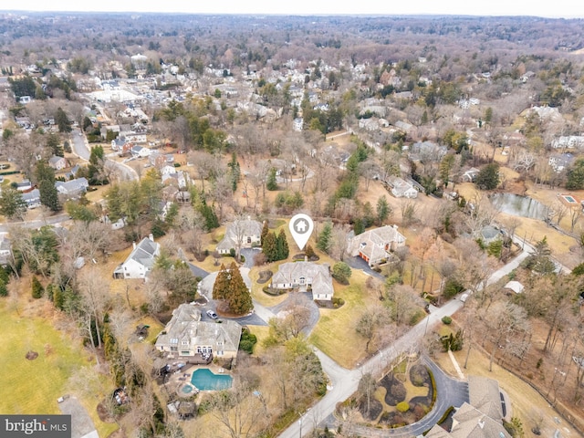 bird's eye view featuring a residential view