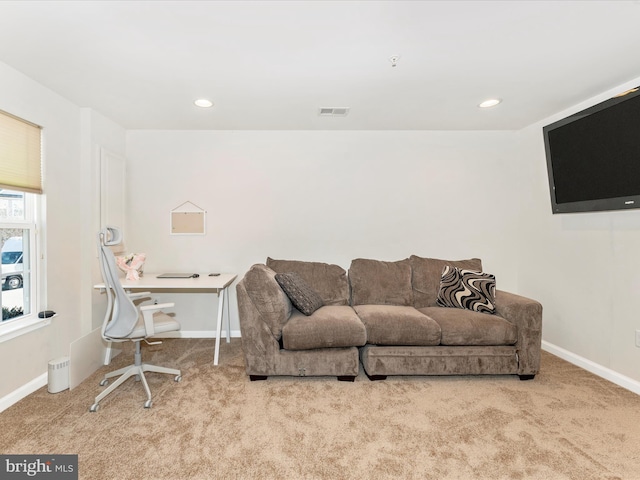 view of carpeted living room