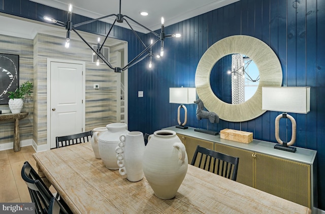 dining area with light hardwood / wood-style flooring