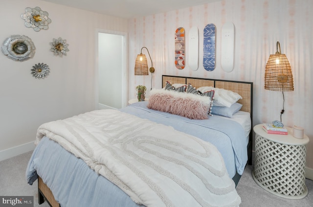 bedroom with carpet floors