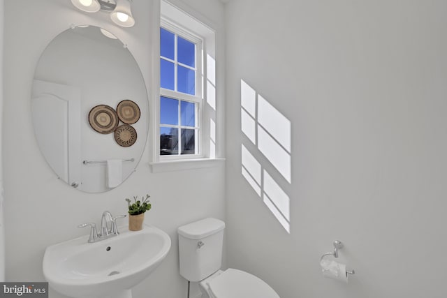 bathroom featuring a sink and toilet