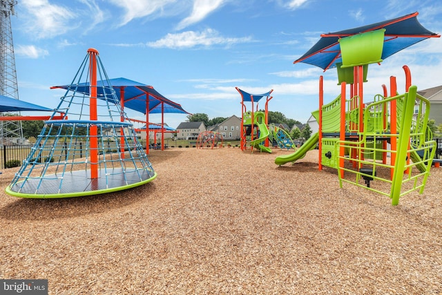 view of community jungle gym