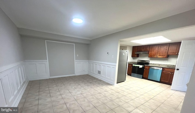 kitchen with appliances with stainless steel finishes