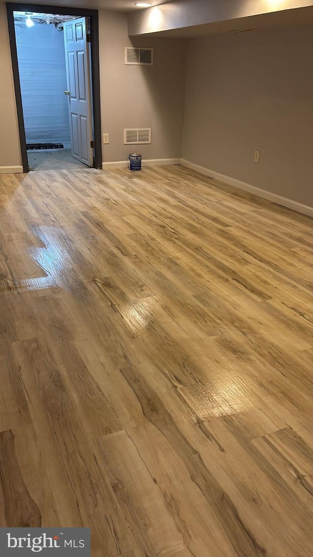 interior space featuring light wood-type flooring