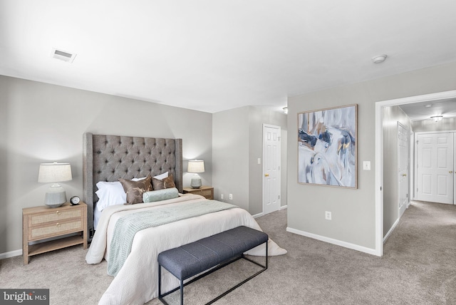 view of carpeted bedroom