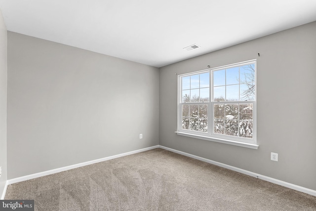 view of carpeted empty room