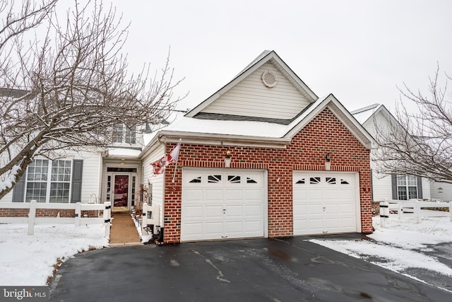 view of property with a garage