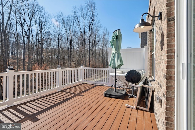 view of wooden terrace