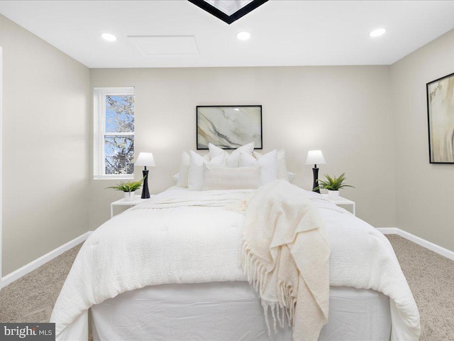 view of carpeted bedroom