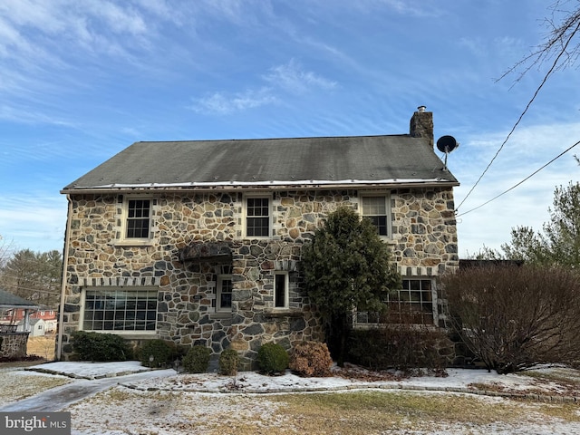 view of snowy exterior