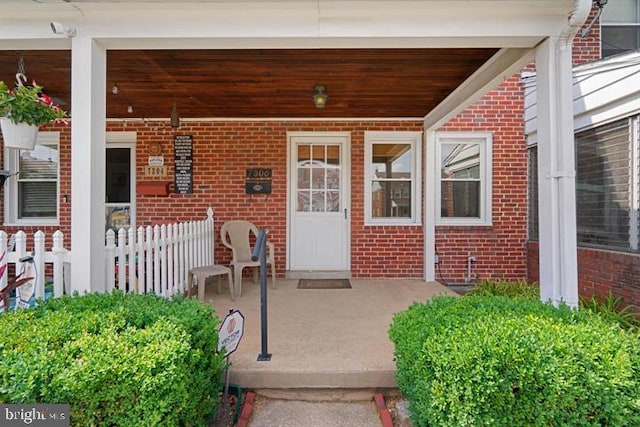 view of doorway to property