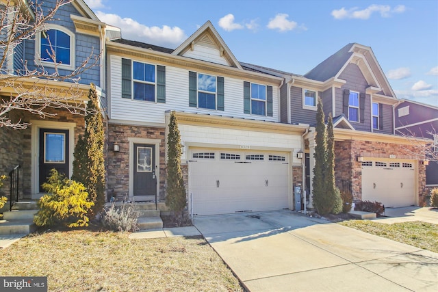 view of property with a garage