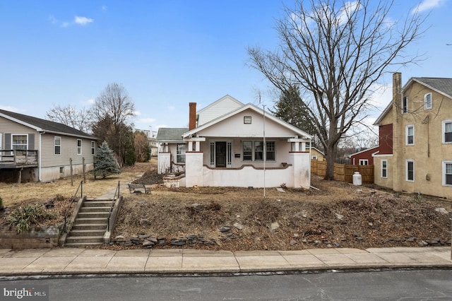 view of front of house with covered porch