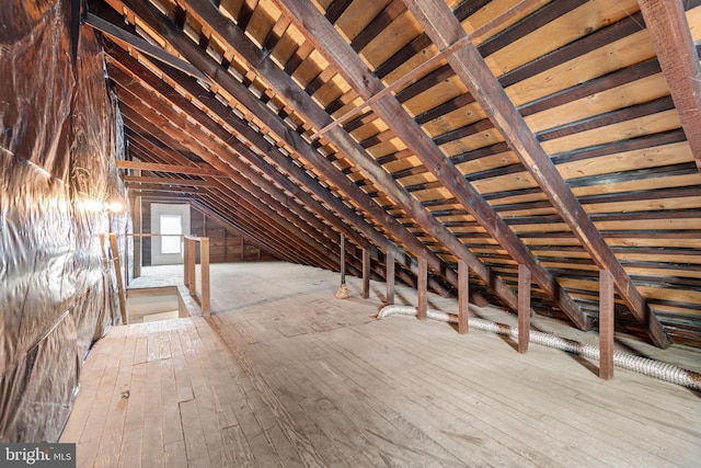 view of attic