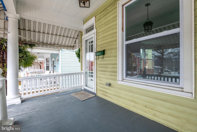 view of patio / terrace with a porch