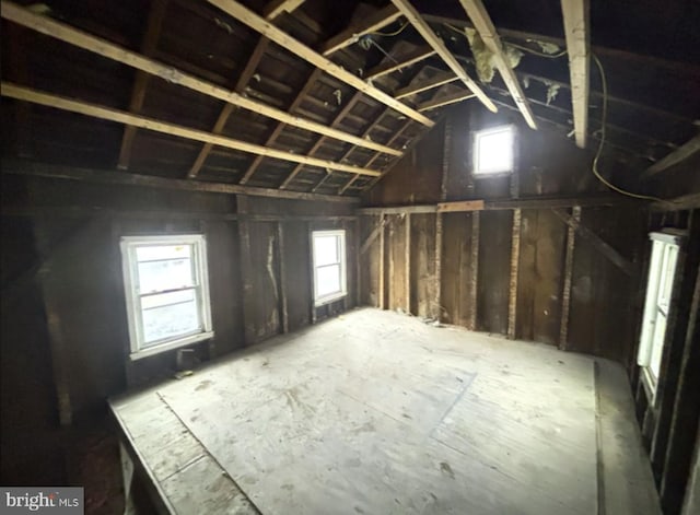 view of attic