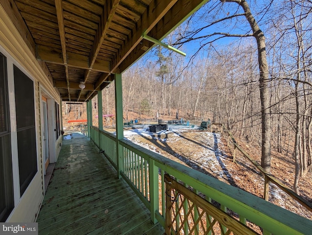 view of wooden deck