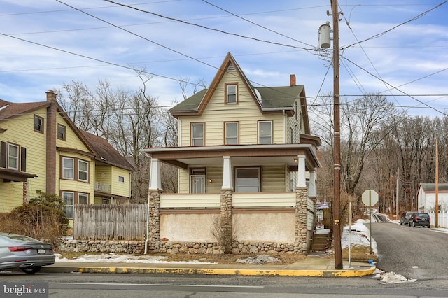 view of front of home with a porch