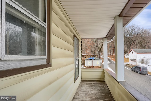 balcony with covered porch