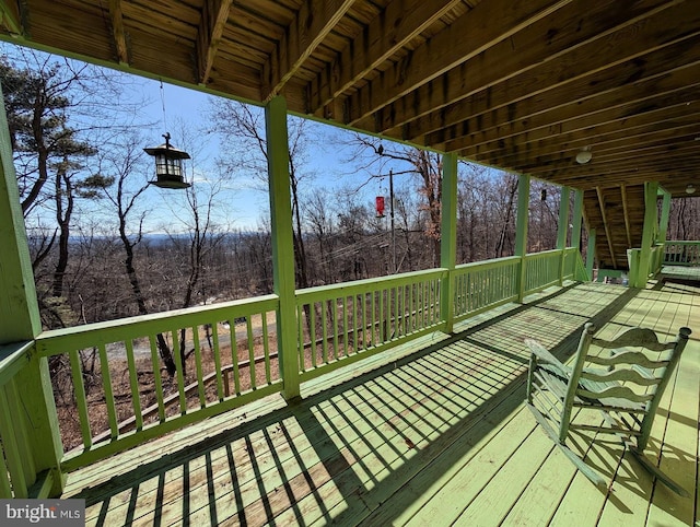 view of wooden terrace