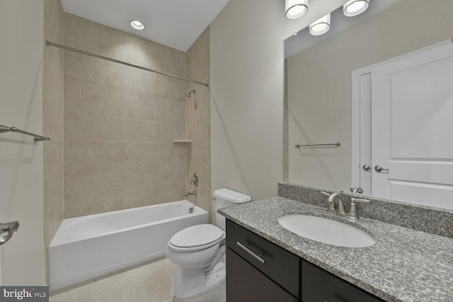 20765 Duxbury Ter, Ashburn, VA 20147 - bathroom featuring vanity, shower / washtub combination, and tile patterned floors