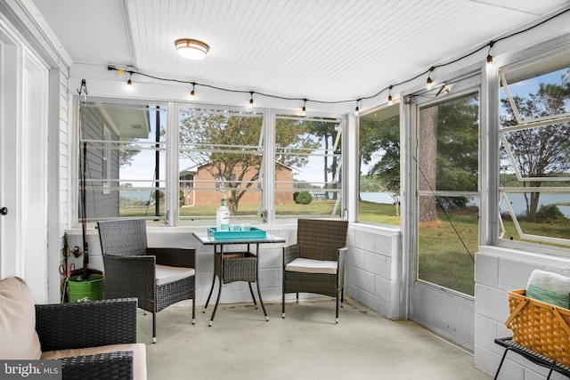 view of sunroom