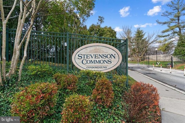 view of community sign