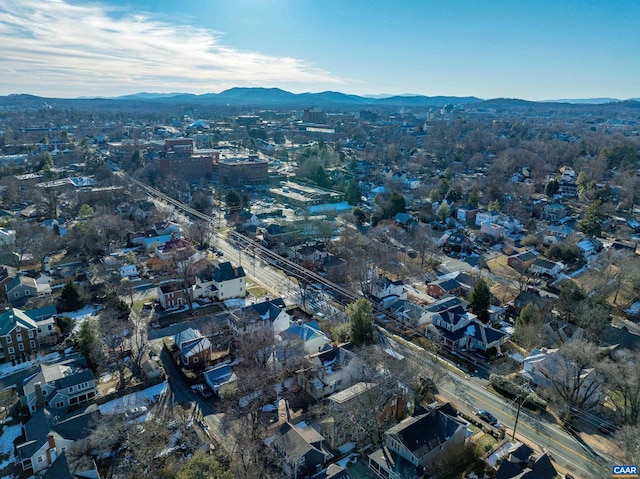 708 Locust Ave, Charlottesville, VA 22902 - aerial view of property's location featuring mountains