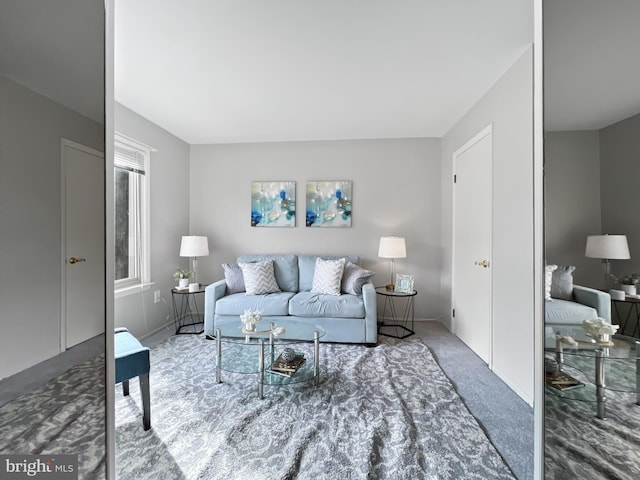 view of carpeted living room