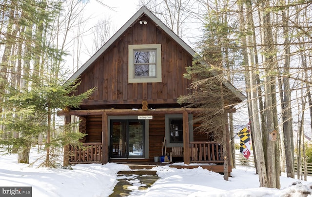 view of front of house featuring covered porch