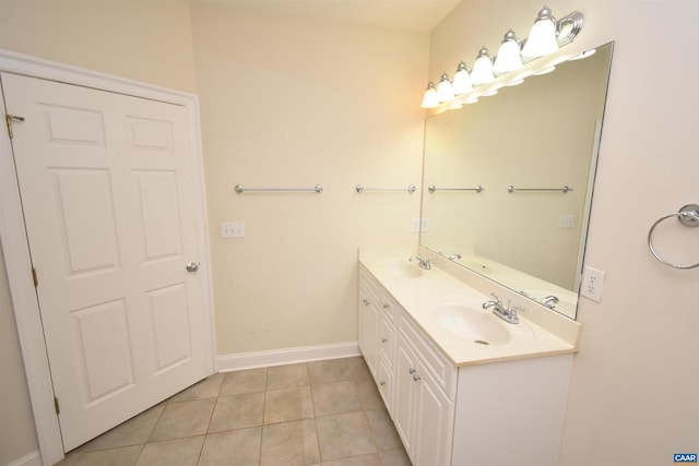 bathroom featuring tile patterned floors and vanity