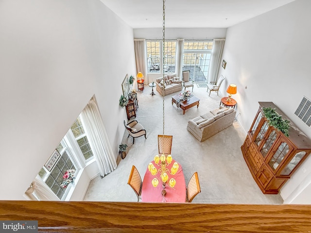 living room with visible vents