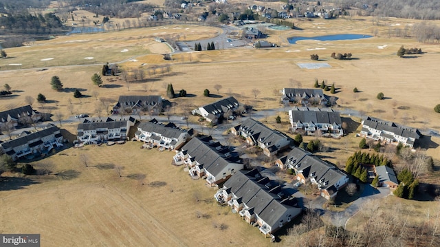 bird's eye view with a residential view