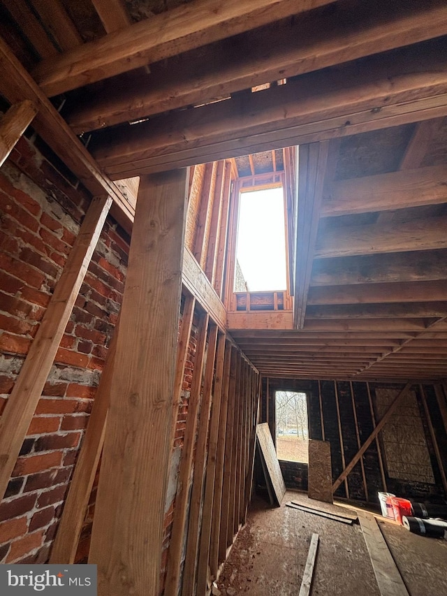 attic with plenty of natural light