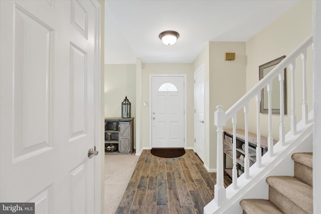 entryway featuring hardwood / wood-style floors